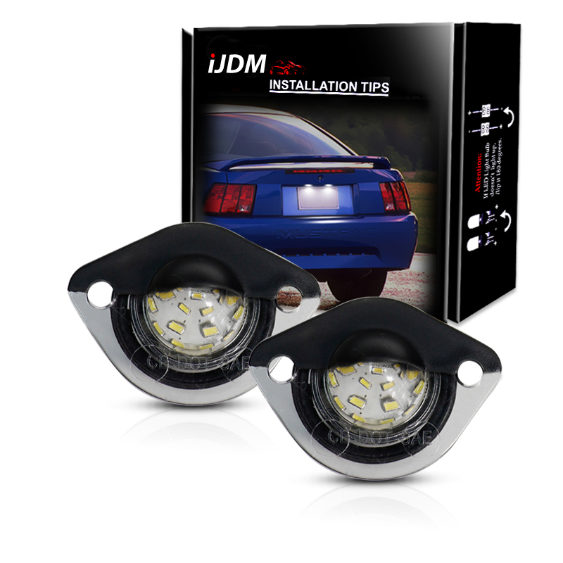 Model Kit Mustang - 2 Stuks Witte Led Kentekenverlichting Kentekenverlichting