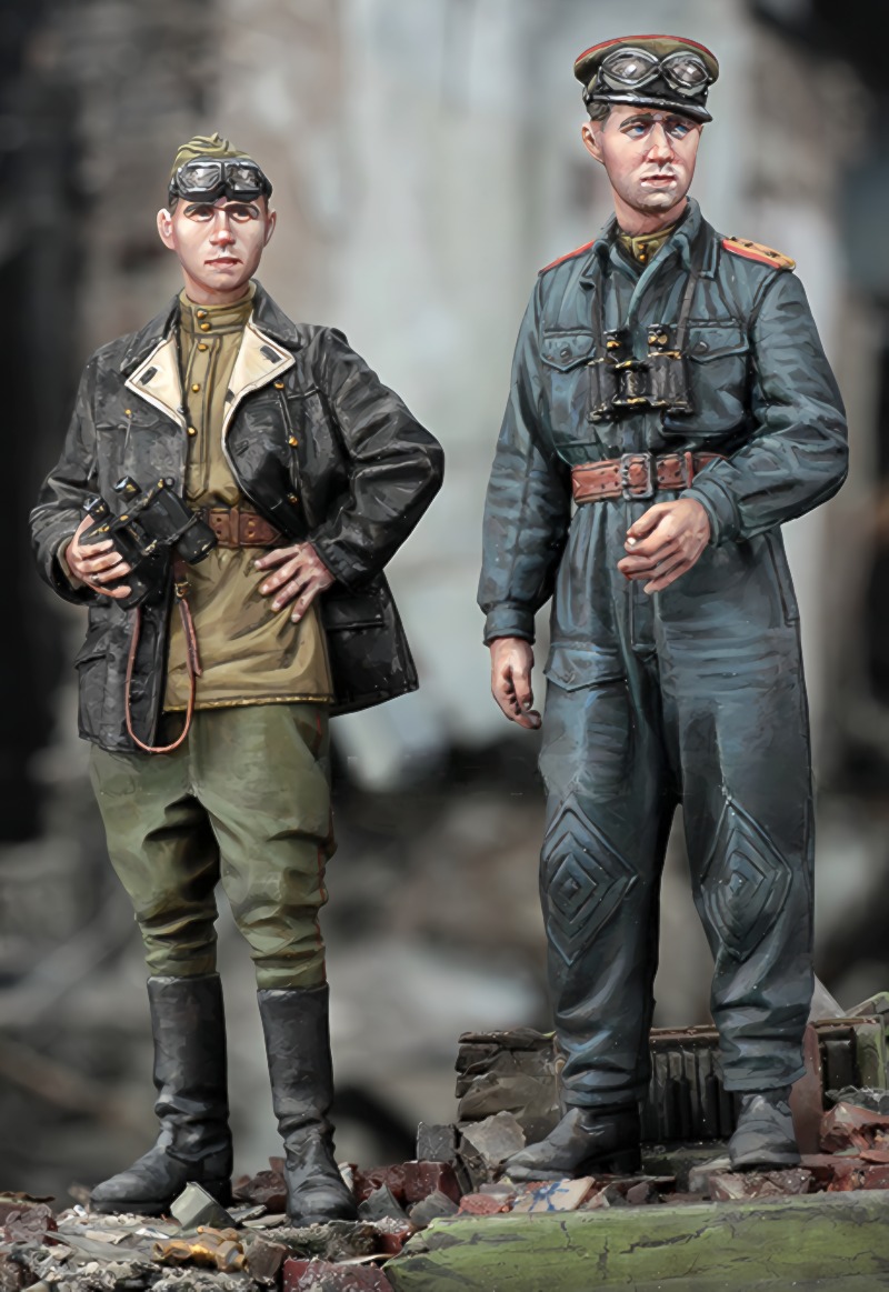 Model Kit Ww2 - 1:35 modelbouwset harskit 35779 Sovjet-tankofficierset uit