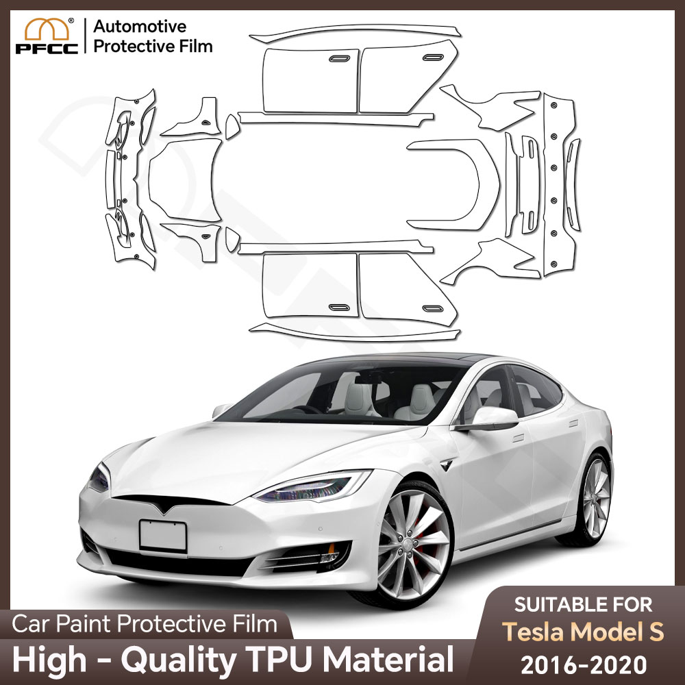 Logo Model Kit - Voorgesneden beschermfolie voor Tesla Model S