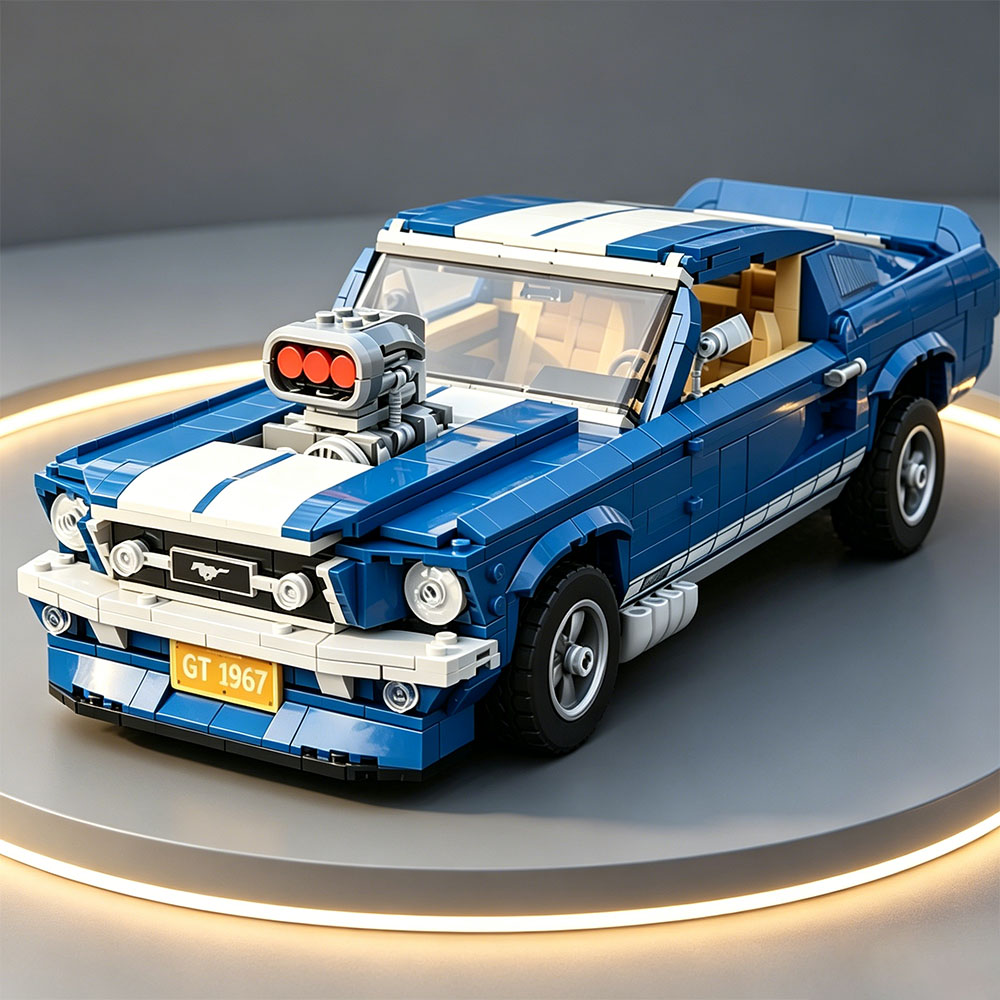 Model Kit Mustang - MOC1471Pcs Sport Racewagen Ford Mustang Model