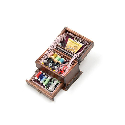 Model Kit Vintage - Mini-naaldwerknaalden decor ornament, 1:12 poppenhuis retro