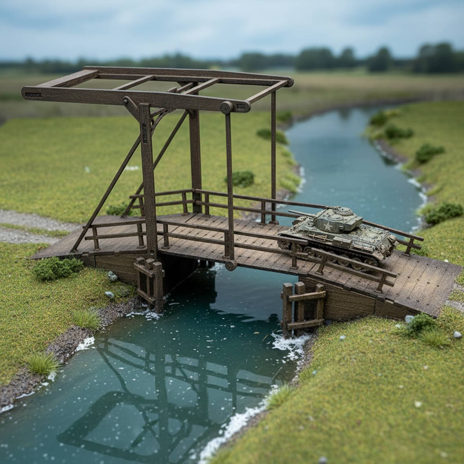 WW2 Display Scene Bridge Handg - Model Kit Ww2 recensie en prijs
